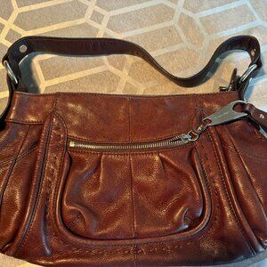 Vintage burgundy B. Makowski leather purse